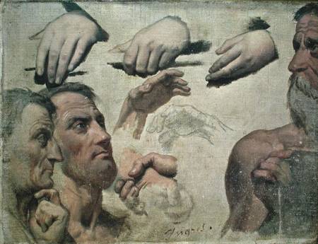 Etude pour L'Apothéose d'Homère, 1827, Jean-Auguste Dominique Ingres