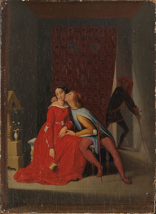 Francesca da Rimini et Paolo Malatesta, 1846, Jean-Auguste Dominique Ingres