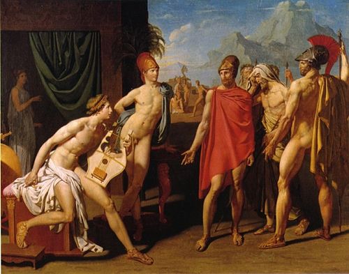 Achille recevant les ambassadeurs d'Agamemnon, 1801, Jean-Auguste Dominique Ingres