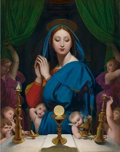 The Virgin with the Host, 1860, Jean-Auguste-Dominique Ingres