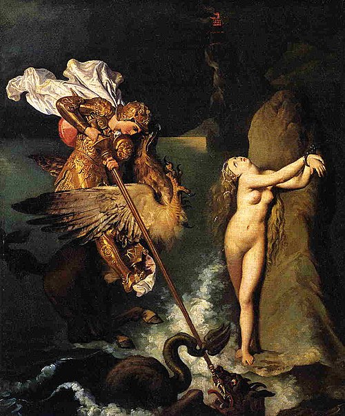 Angelica saved by Ruggiero, 1829, Jean-Auguste-Dominique Ingres