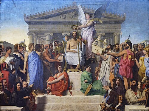 L'Apothéose d'Homère, 1827, Jean-Auguste Dominique Ingres