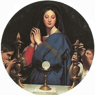 La Vierge adorant l'hostie, 1854, Jean-Auguste Dominique Ingres