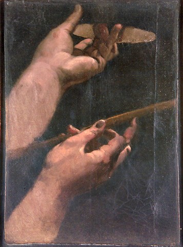 Étude pour les deux mains de Louis XIII, 1820, Jean-Auguste Dominique Ingres