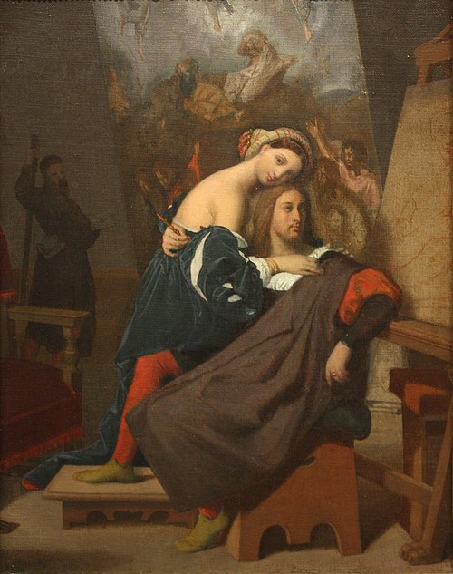 Raphael and the Baker's Daughter, 1846, Jean-Auguste Dominique Ingres