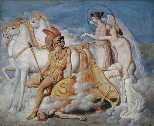 Vénus, blessée par Diomède, remonte à l'Olympe, 1805, Jean-Auguste Dominique Ingres