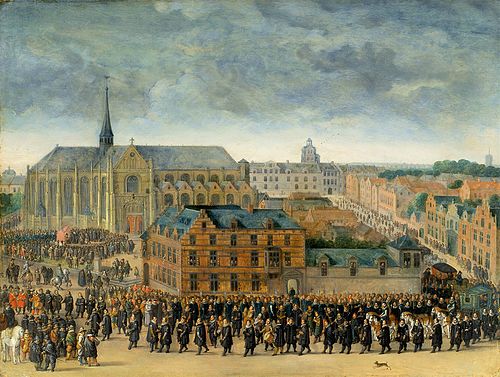 L'infante Isabelle abattant l'oiseau au tir du Grand Serment, le 15 mai 1615 au Sablon à Bruxelles, 1650, Antoine Sallaert