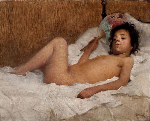 In summer or Girl with a fan, 1893, Eliseu Visconti