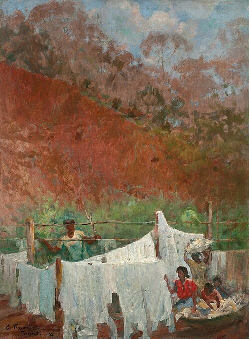 Roupa estendida, 1943, Eliseu Visconti