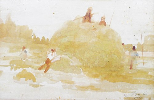 Colheita do feno - Saint Hubert, 1916, Eliseu Visconti
