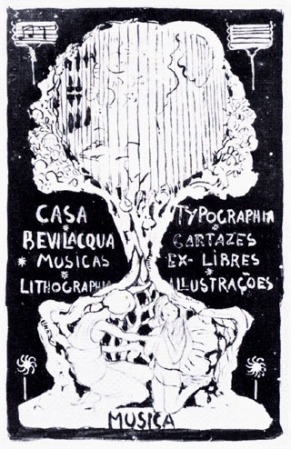 Cartaz para Casa Bevilacqua - Estudo, 1901, Eliseu Visconti