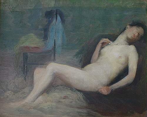 Nu feminino - Estudo para “Nu deitado”, 1895, Eliseu Visconti