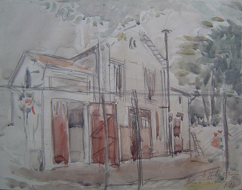 A Casa de Louise em Saint Hubert, 1913, Eliseu Visconti
