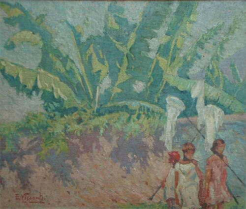 Bananeiras - Estudo para “Garotos da Ladeira”, 1928, Eliseu Visconti