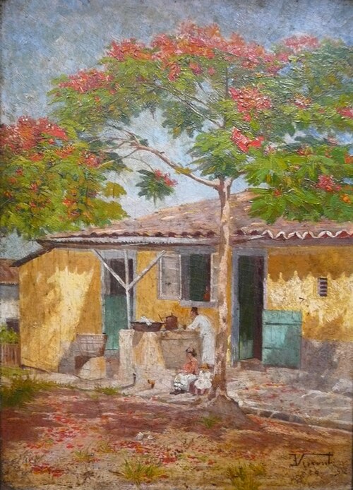Paisagem com casa, 1890, Eliseu Visconti