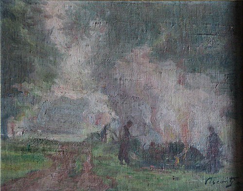 Fogueira em Saint Hubert, 1915, Eliseu Visconti