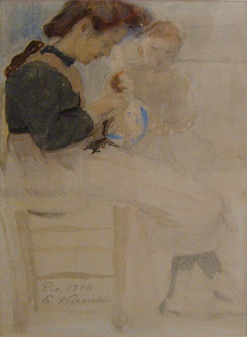 Menina com boneca, 1906, Eliseu Visconti