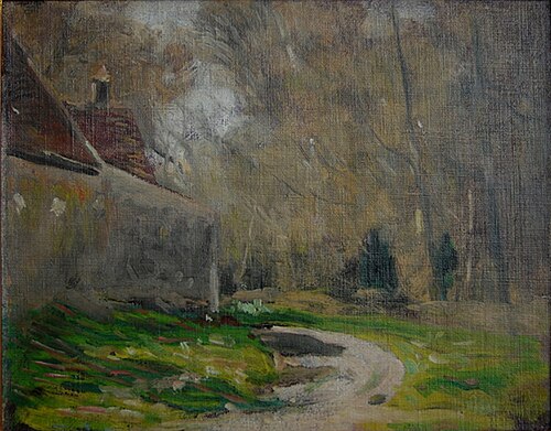 Rue de la Haie aux Vaches, Saint Hubert - Forêt de Rambouillet, 1918, Eliseu Visconti