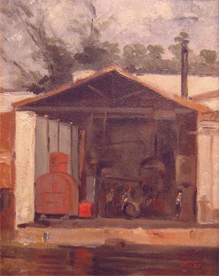 Oficina na Gamboa, 1890, Eliseu Visconti