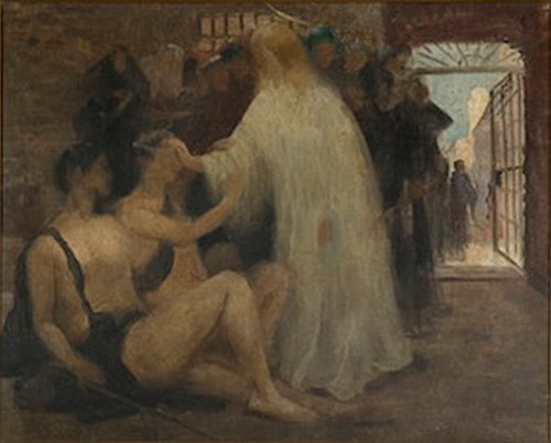 Cena bíblica - Jesus curando cegos, 1898, Eliseu Visconti