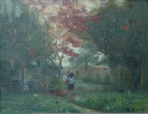 No jardim de Saint Hubert, 1917, Eliseu Visconti