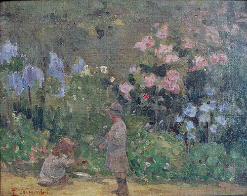Tobias e Afonso no parque, 1917, Eliseu Visconti