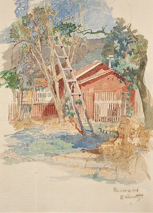 Fundo de quintal no Andaraí, 1906, Eliseu Visconti