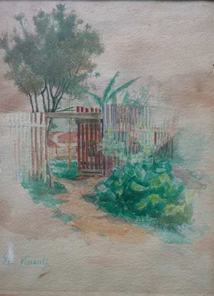 Recanto de quintal - Andaraí, 1906, Eliseu Visconti