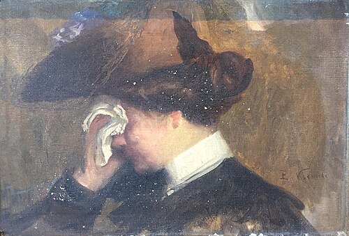 Moça chorando - Estudo para “A carta”, 1905, Eliseu Visconti