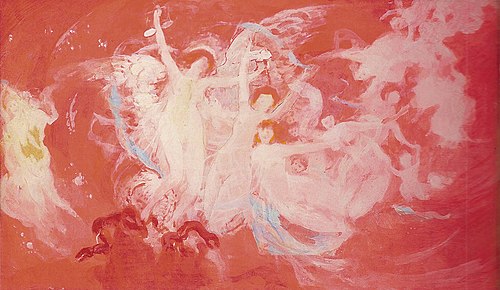 Ninfas - Estudo para decoração, 1908, Eliseu Visconti