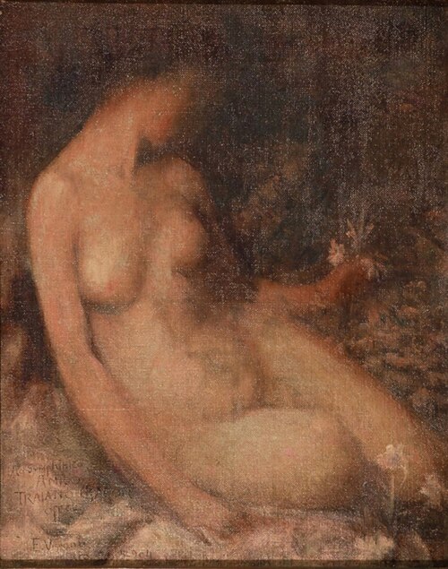 Mulher e flor - Estudo para “Sonho Místico”, 1897, Eliseu Visconti