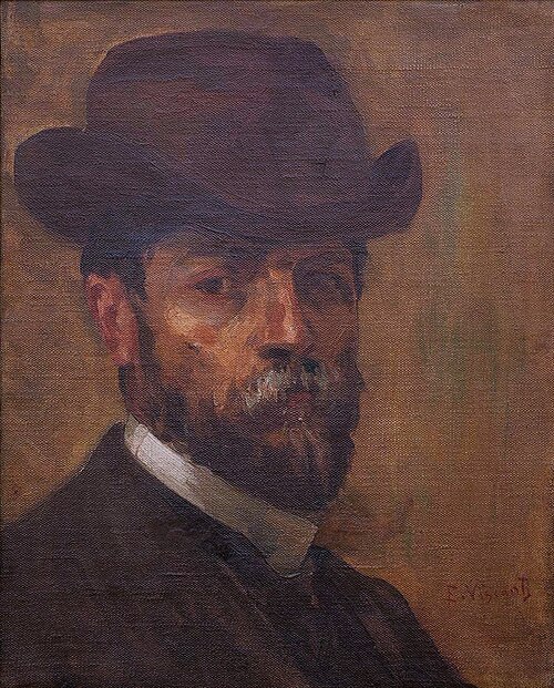 Autorretrato com chapéu c.1913, 1913, Eliseu Visconti