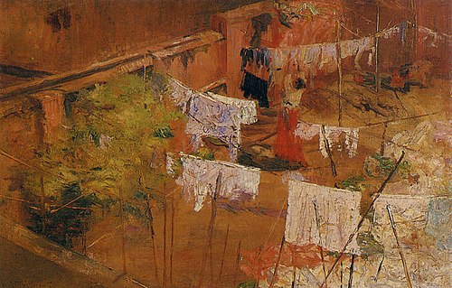 Estendendo roupa, 1922, Eliseu Visconti