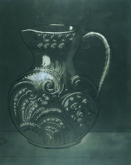 Vaso de cristal ou vidro - Estudo para vaso, 1900, Eliseu Visconti