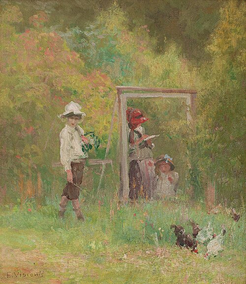 Crianças brincando, 1917, Eliseu Visconti