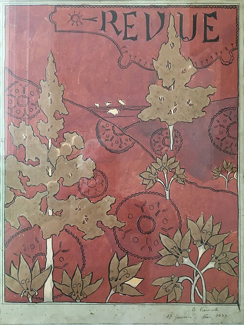 Folhagem - Estudo para a capa da Revue, 1897, Eliseu Visconti