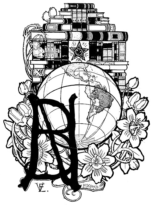 Emblema da Biblioteca Nacional, 1903, Eliseu Visconti