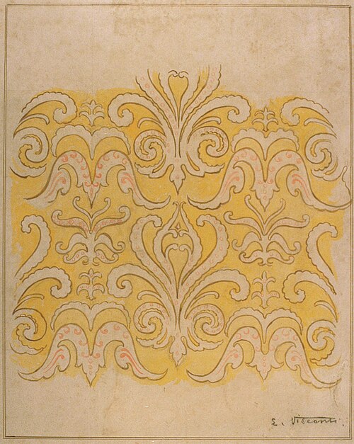 Motivo ornamental - Estudo para friso, 1900, Eliseu Visconti
