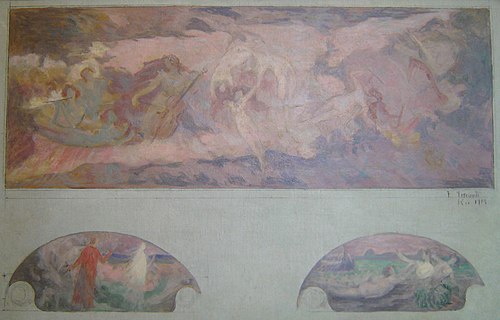 A Música, o Drama e a Arte Lírica - Estudo para o foyer do Theatro Municipal do Rio de Janeiro, 1913, Eliseu Visconti