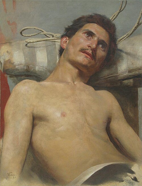 Nu masculino recostado, 1891, Eliseu Visconti