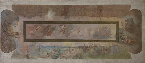 A Música, o Drama e a Arte Lírica - Primeira composição para os painéis do foyer do Theatro Municipa, 1912, Eliseu Visconti