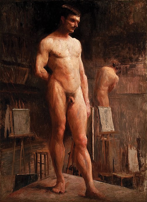 Nu masculino de frente, 1893, Eliseu Visconti