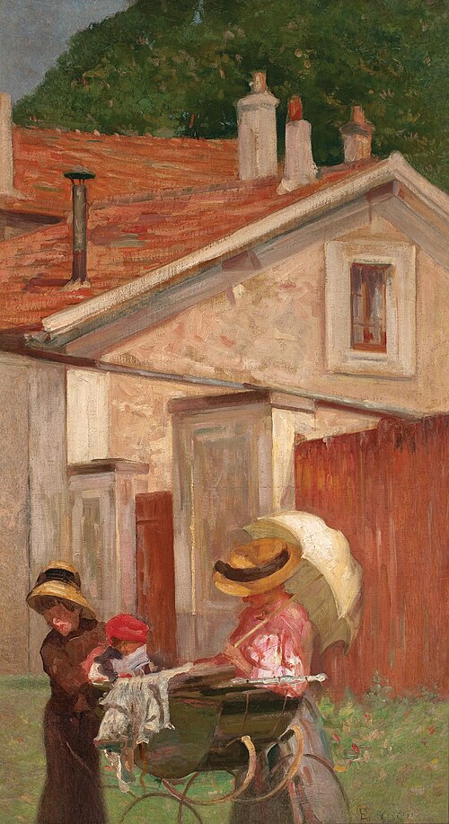 Minha família em Saint Hubert, 1915, Eliseu Visconti