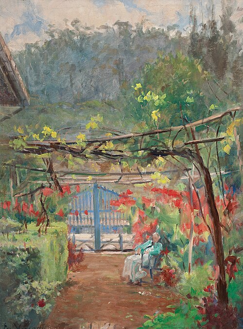 Descanso em meu jardim, 1938, Eliseu Visconti