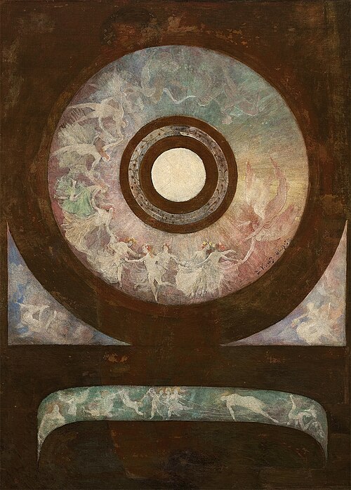 A passagem do Dia - Primeira composição para teto e proscênio da sala de espetáculos do Theatro Muni, 1905, Eliseu Visconti