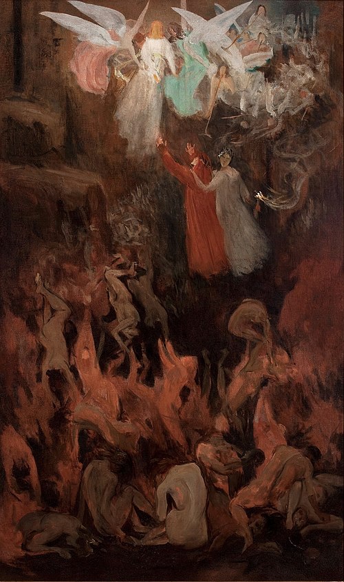 Dante e Virgílio ascendendo ao Paraíso, 1908, Eliseu Visconti