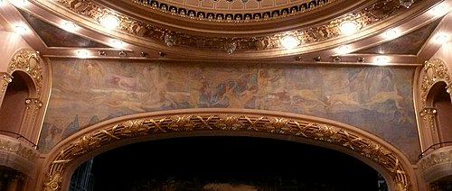 As Nove Musas Recebem as Ondas Sonoras - Friso sobre o proscênio do Theatro Municipal do Rio de Jane, 1936, Eliseu Visconti