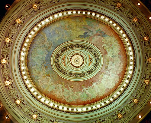 A Dança das Horas - Plafond (teto) sobre a plateia do Theatro Municipal do Rio de Janeiro, 1908, Eliseu Visconti