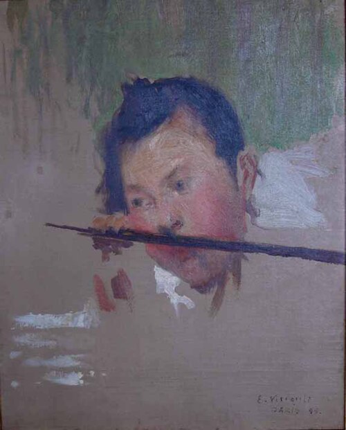 Cabeça - Estudo para “As duas irmãs ou No verão”, 1894, Eliseu Visconti