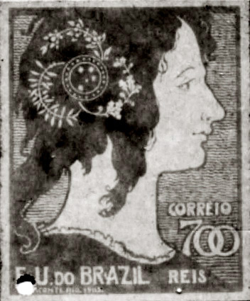 A Mulher Brasileira - Projeto para selo integrante da coleção vencedora do Concurso dos Correios de , 1903, Eliseu Visconti